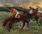 Edgar Degas : Three Jockeys
